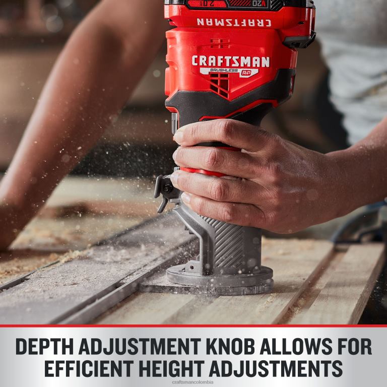 Herramientas eléctricas Enrutador inalámbrico fijo sin escobillas de velocidad variable de 1/4 de pulgada (herramienta básica) CRAFTSMAN TR4N97