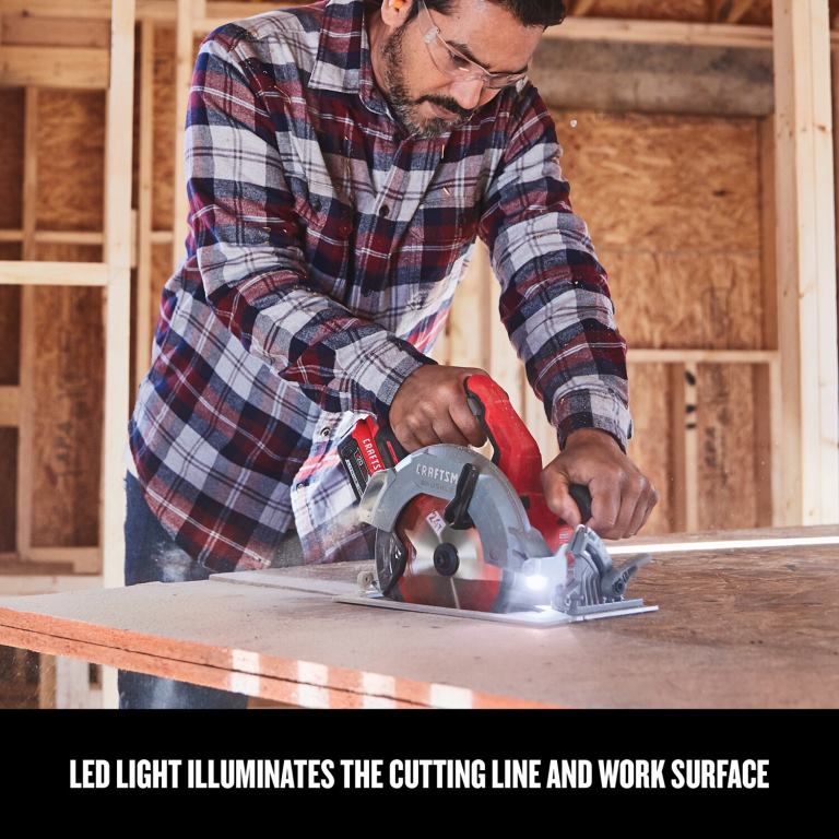 Herramientas eléctricas Kit de batería para herramienta eléctrica y sierra circular inalámbrica sin escobillas v20 de 20 voltios máx. 7-1/4 pulgadas (incluido) CRAFTSMAN TR4N73