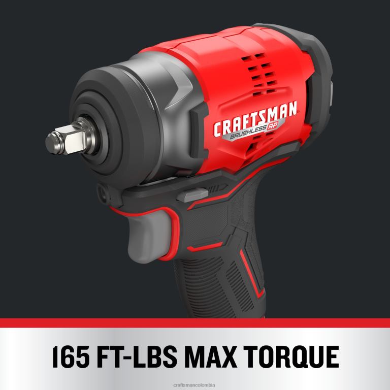 Herramientas eléctricas v20 rp Llave de impacto inalámbrica con accionamiento de 3/8 pulgadas, velocidad variable máxima, sin escobillas, 20 voltios (herramienta básica) CRAFTSMAN TR4N27