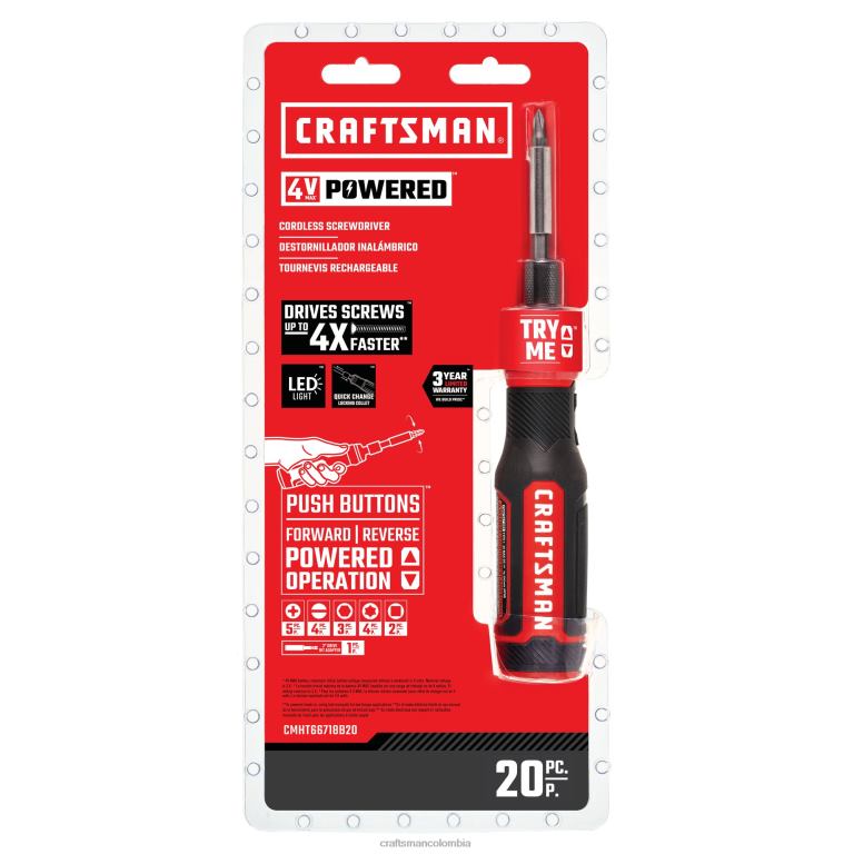 Herramientas eléctricas Destornillador inalámbrico de 4 voltios máximo de 1/4 de pulgada (1 batería incluida y cargador incluido) CRAFTSMAN TR4N151