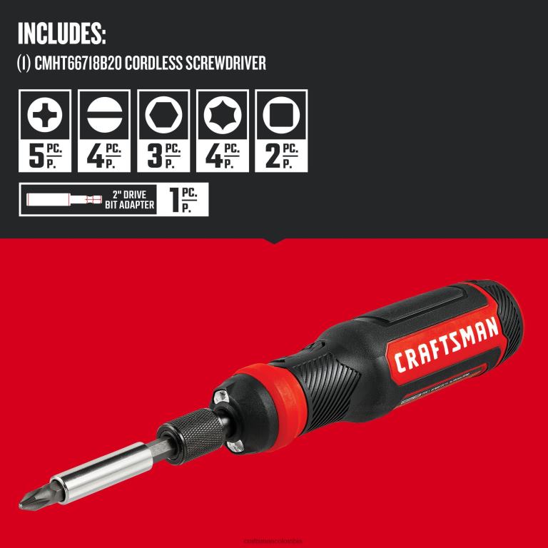 Herramientas eléctricas Destornillador inalámbrico de 4 voltios máximo de 1/4 de pulgada (1 batería incluida y cargador incluido) CRAFTSMAN TR4N151