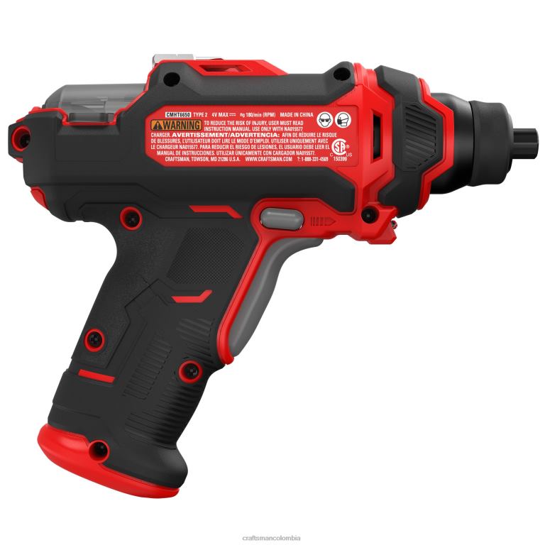 Herramientas eléctricas Destornillador inalámbrico de 4 voltios y 1/4 de pulgada (1 batería incluida y cargador incluido) CRAFTSMAN TR4N154